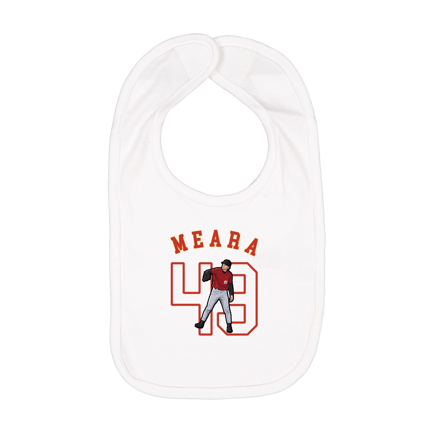 Infant Bib — Shirsey Arch in White