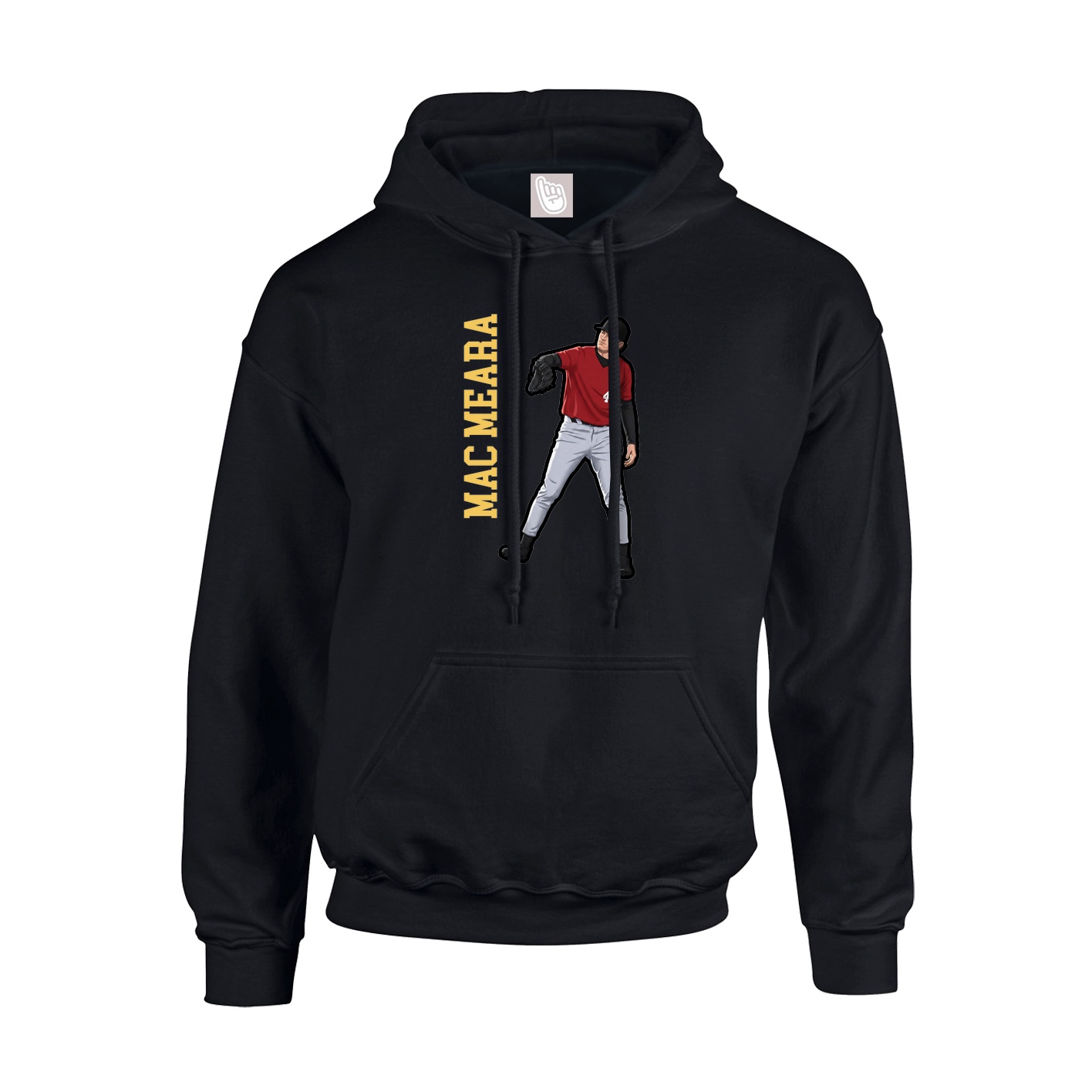 Hoodie — Name Vertical in Black