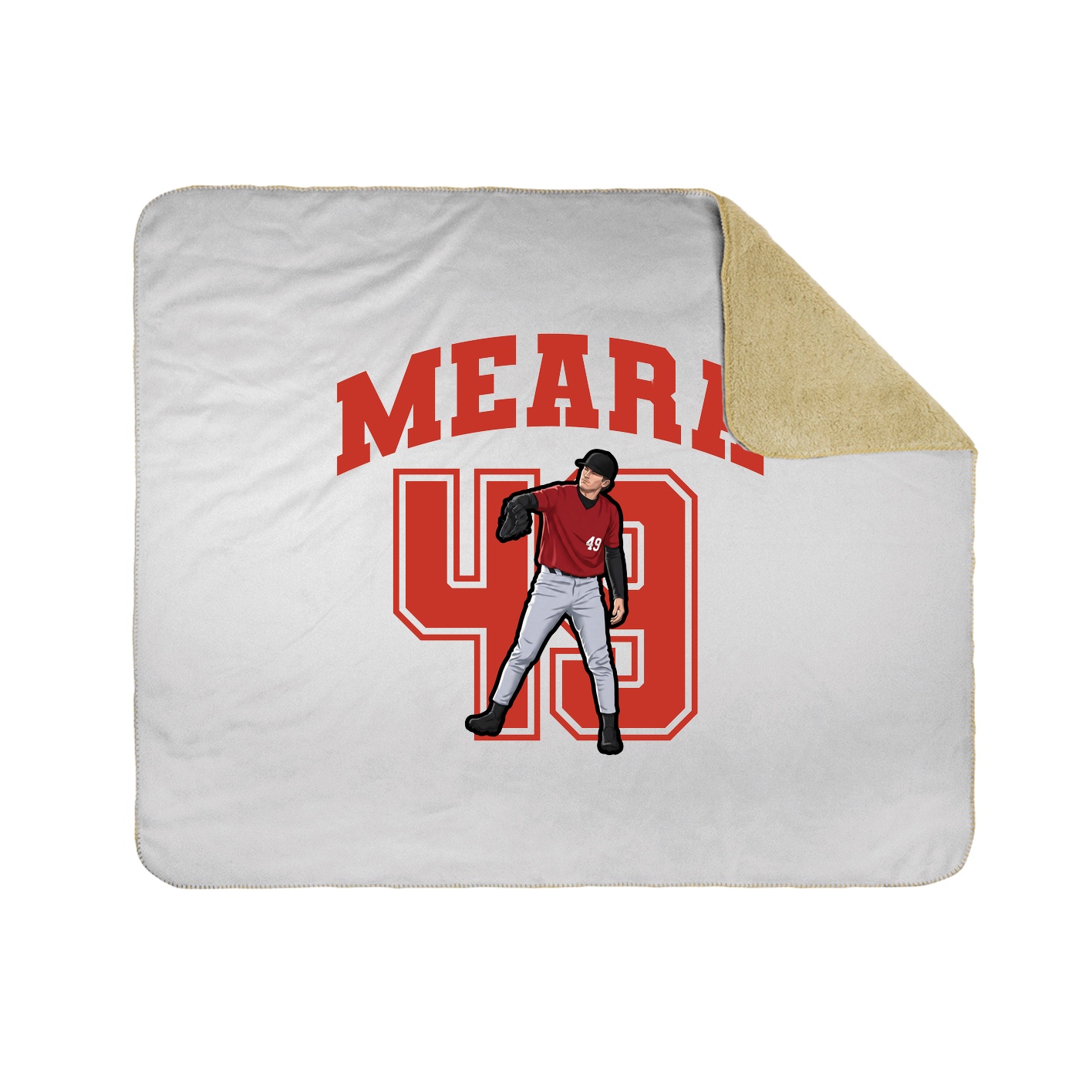 Throw Blanket — Number in White