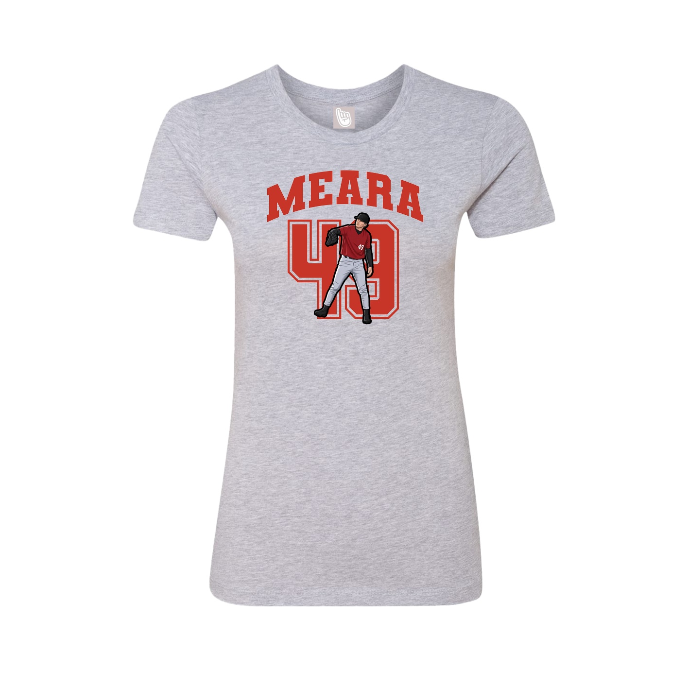 Fitted Women's Tee — Number in Grey