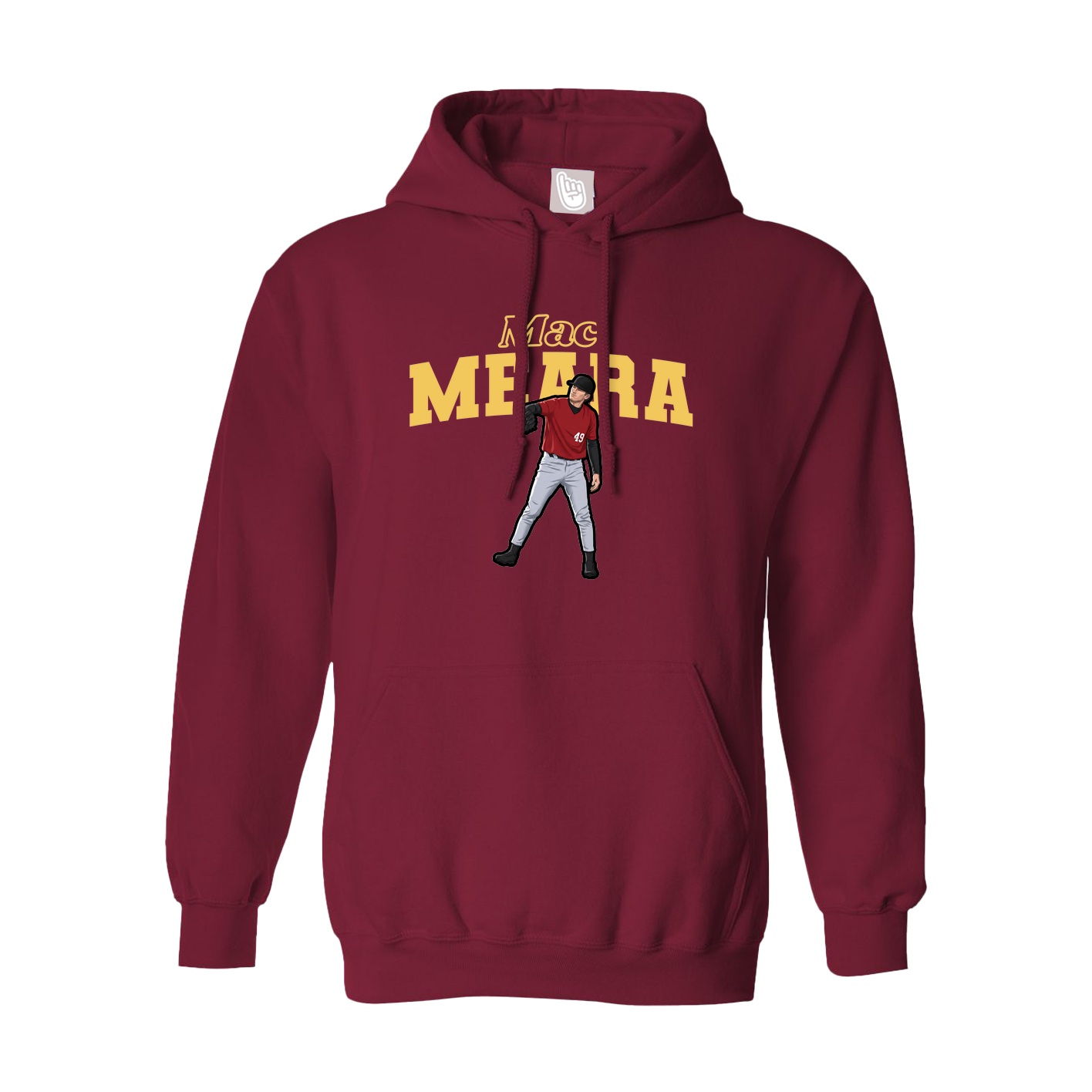 Hoodie — Name Arch in Cardinal