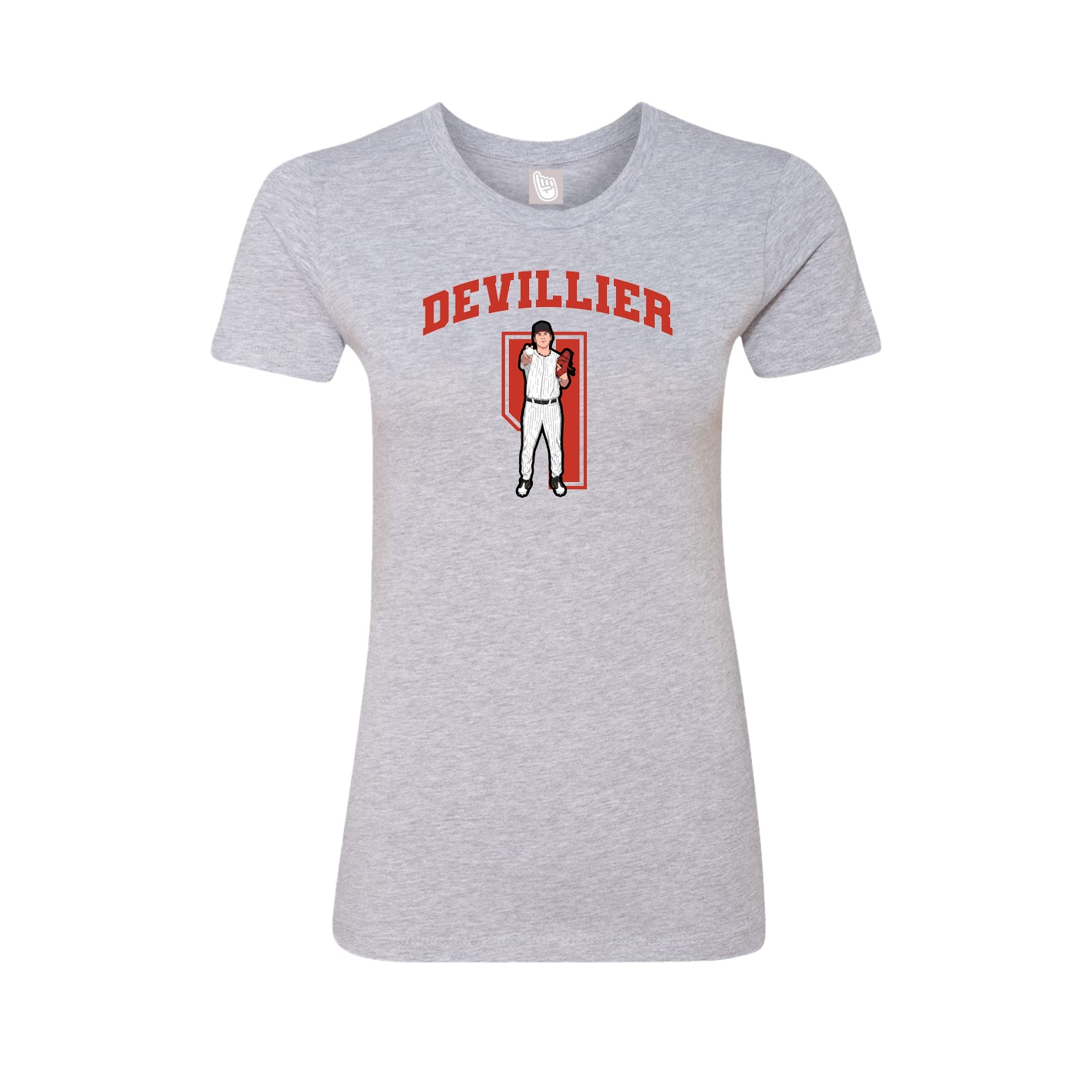 Fitted Women's Tee — Number in Grey