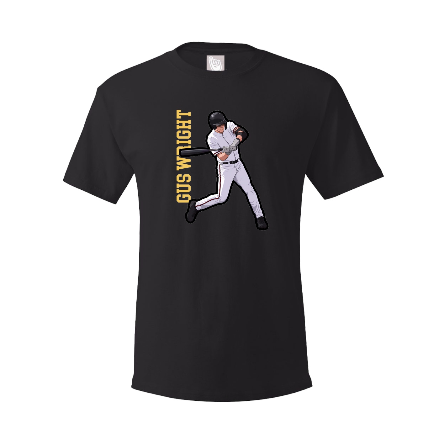 Youth Tee — Name Vertical in Black