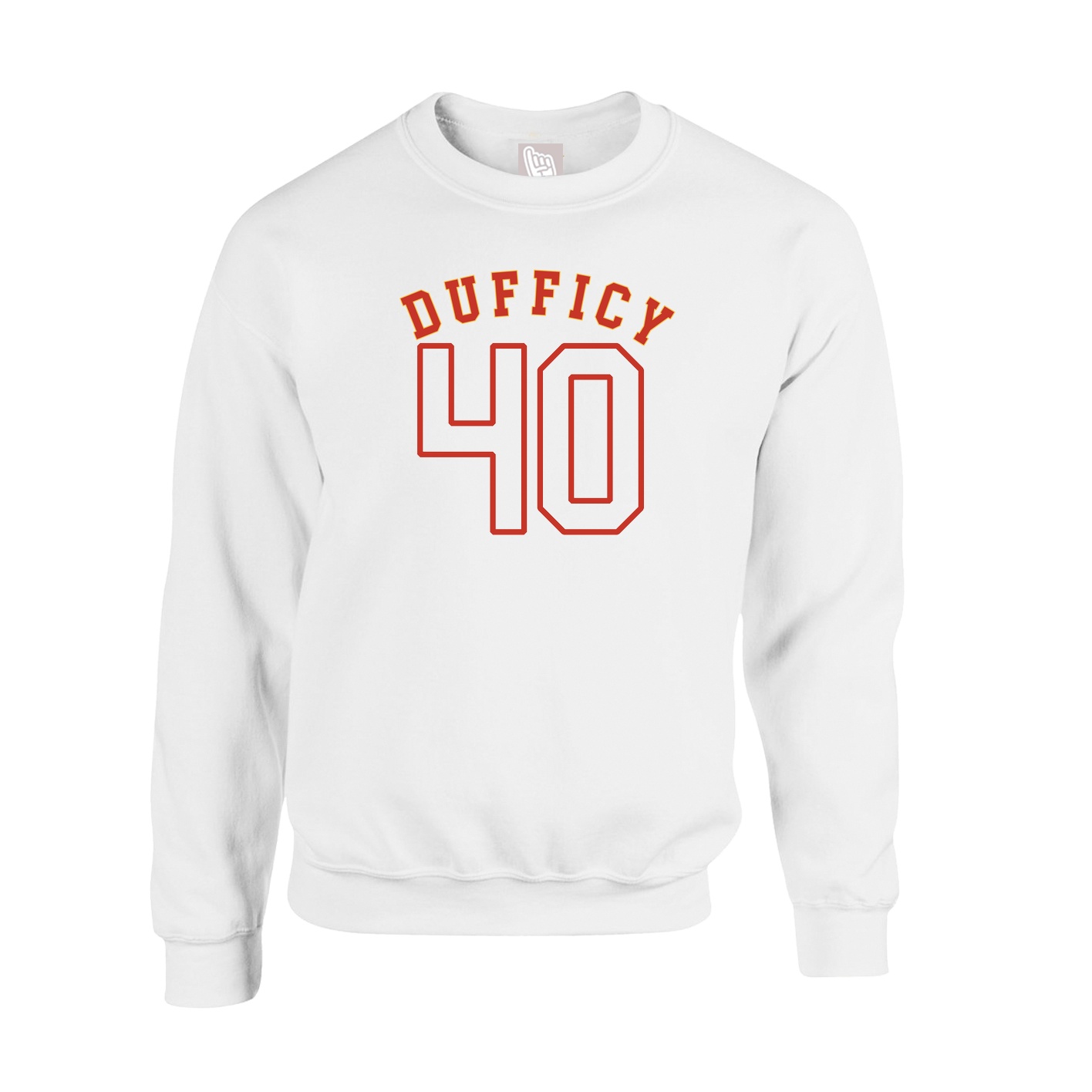 Fleece Crew — Shirsey Arch in White