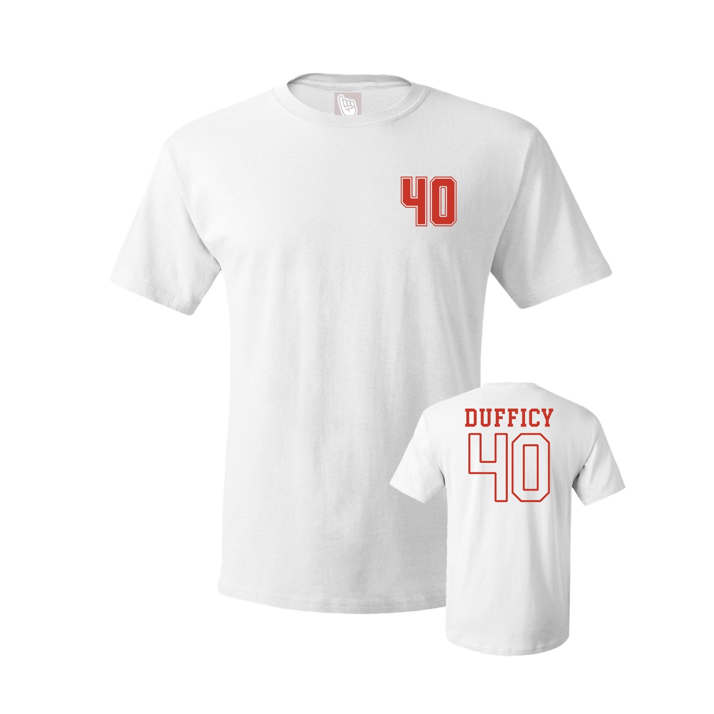 Youth Tee — Chest Back in White