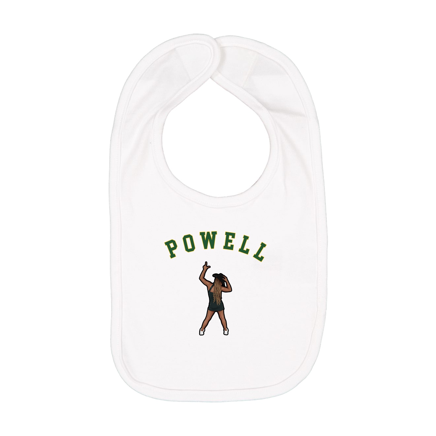 Infant Bib — Shirsey Arch in White
