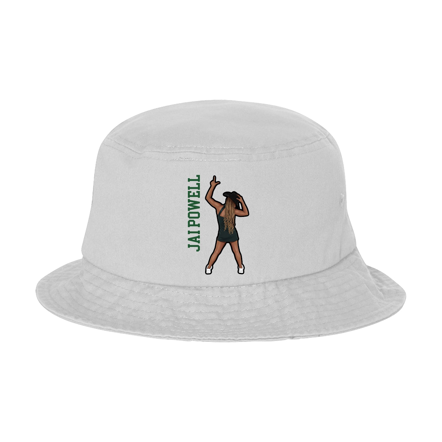 Bucket Cap — Name Vertical in White