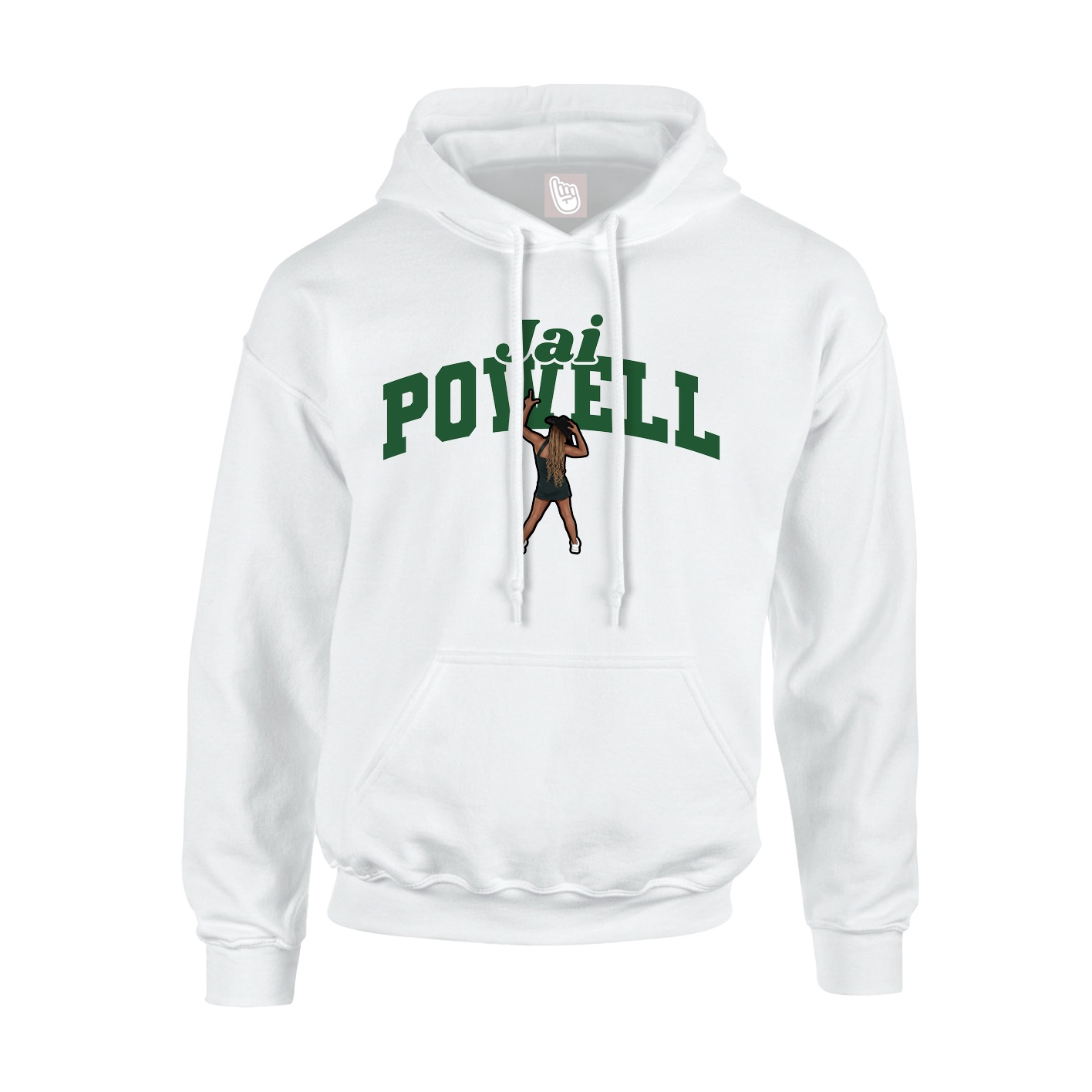Hoodie — Signature Arch in White