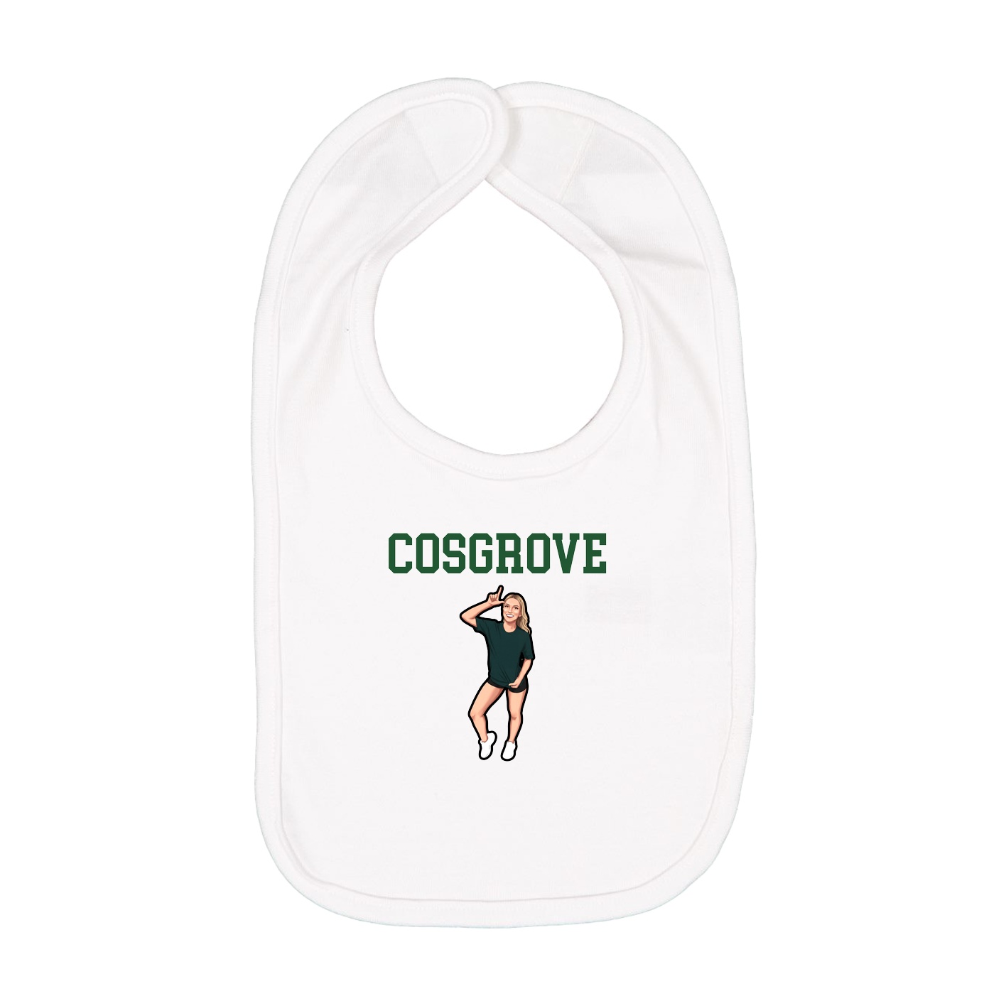 Infant Bib — Shirsey in White