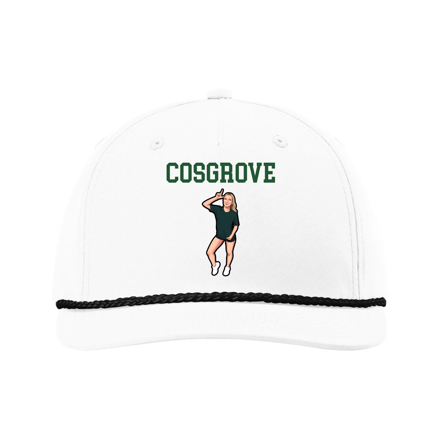 Five-Panel Classic Rope Cap — Shirsey in White