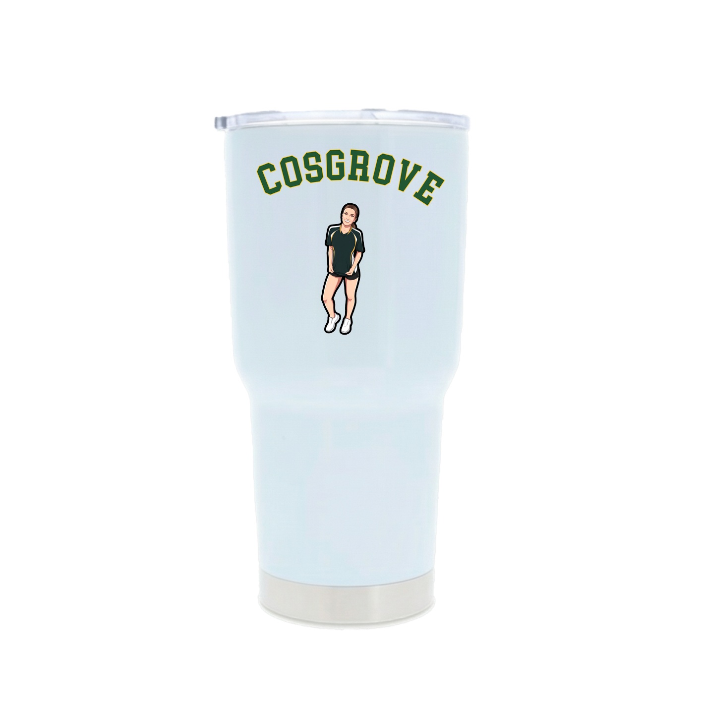 30oz Stainless Steel Tumbler — Shirsey Arch in White