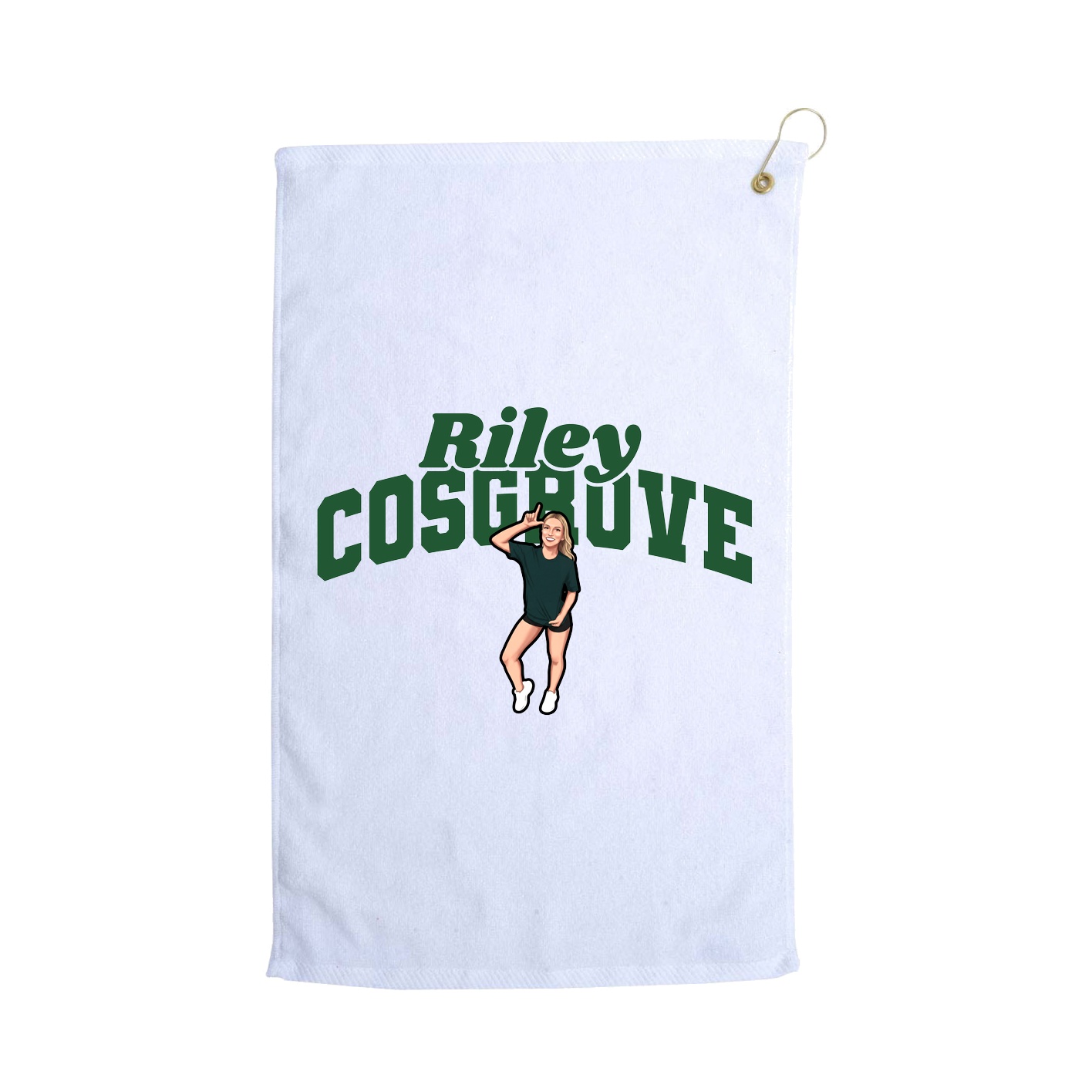Golf Towel — Signature Arch in White