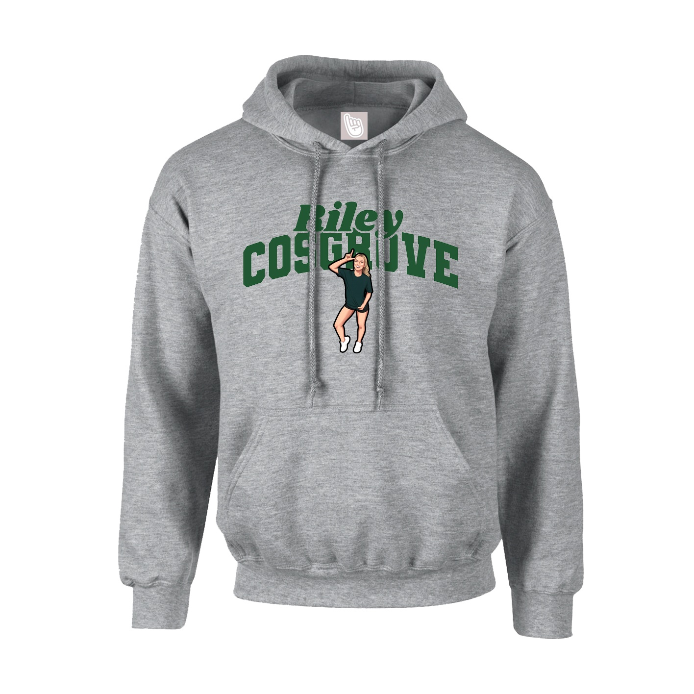 Youth Hoodie — Signature Arch in Grey