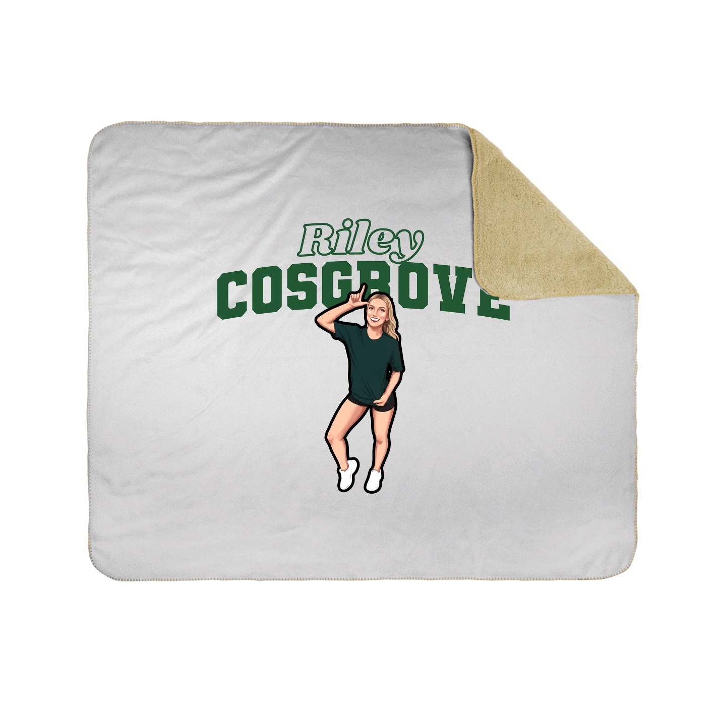 Throw Blanket — Name Arch in White