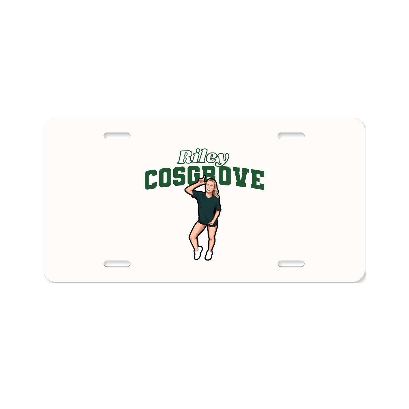 License Plate — Name Arch in Classic