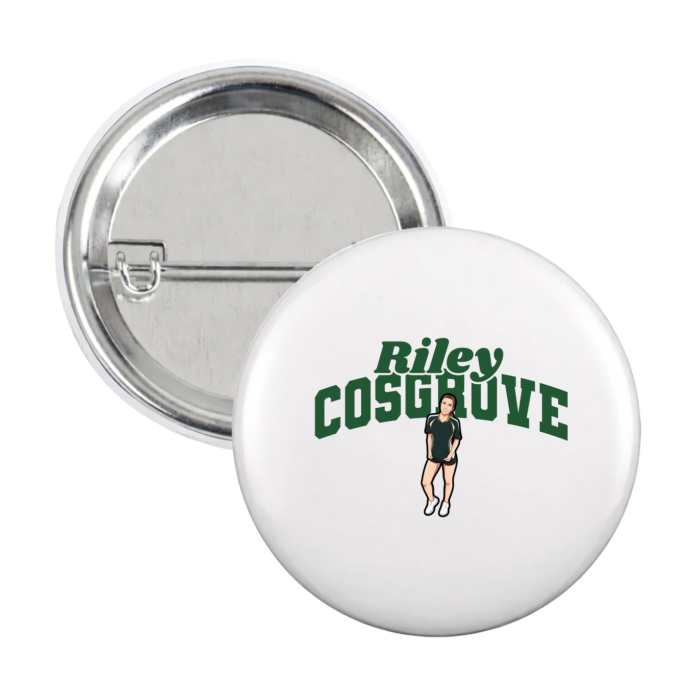 Game Day Button — Signature Arch in White