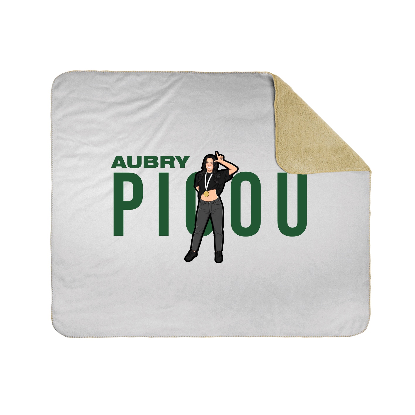 Throw Blanket — Player Name in White