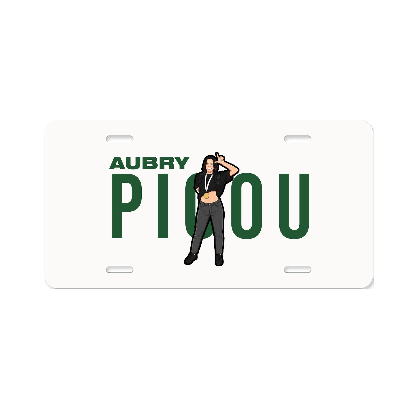 License Plate — Player Name in Classic