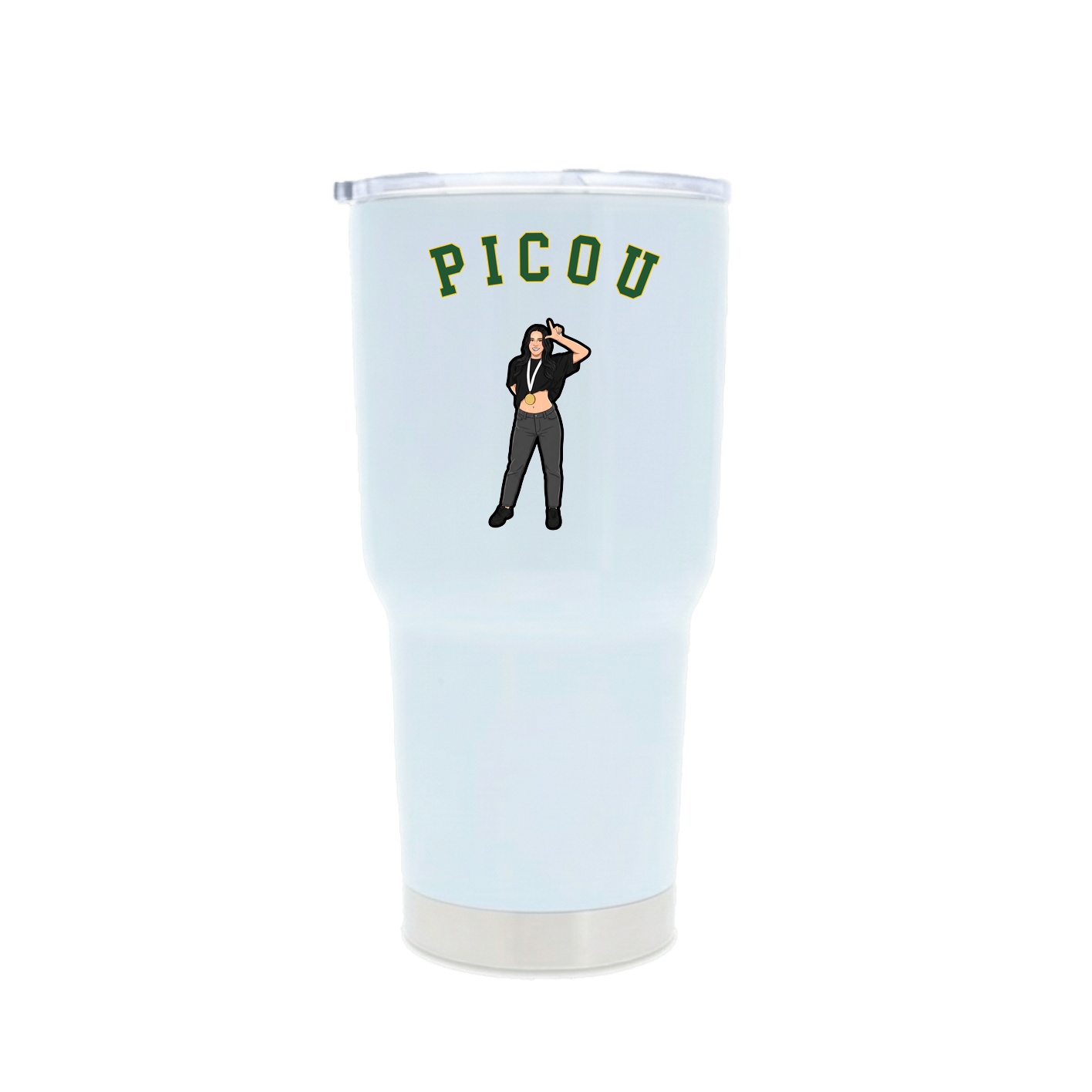 30oz Stainless Steel Tumbler — Shirsey Arch in White