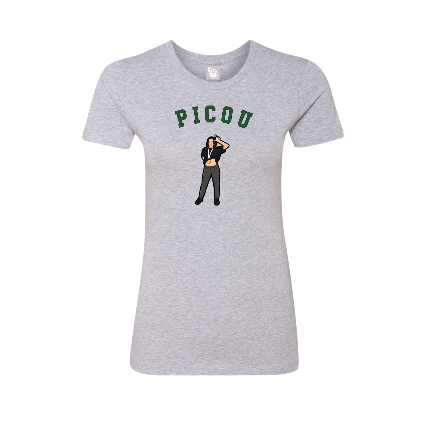 Fitted Women's Tee — Shirsey Arch in Grey