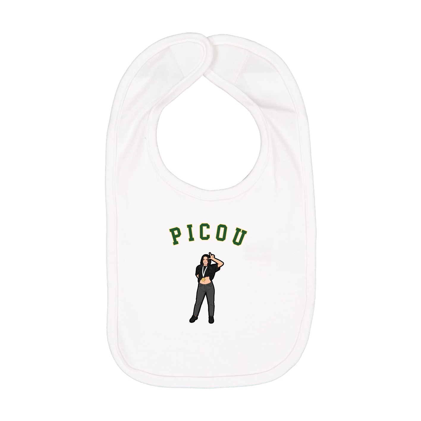 Infant Bib — Shirsey Arch in White