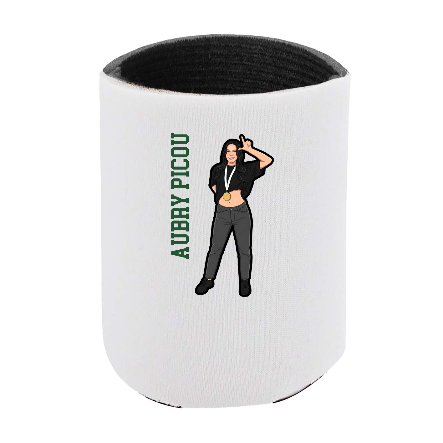 Can Holder — Name Vertical in White