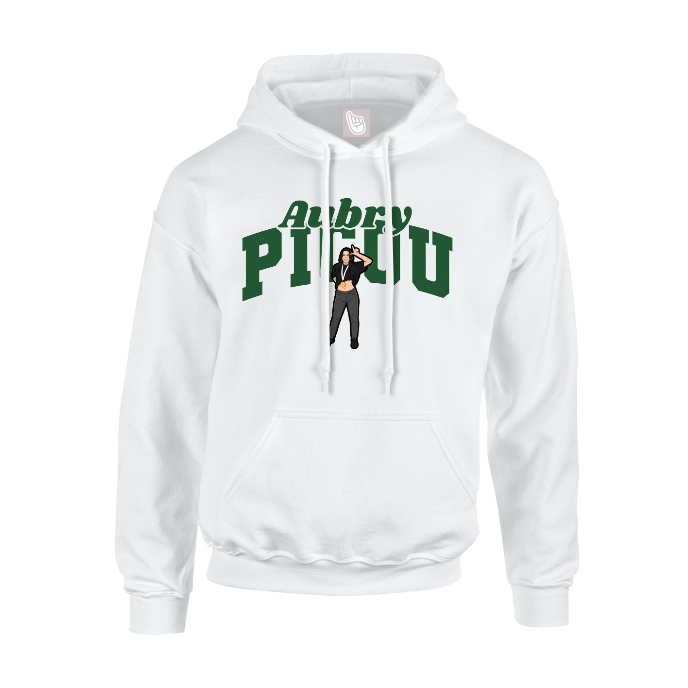 Youth Hoodie — Signature Arch in White