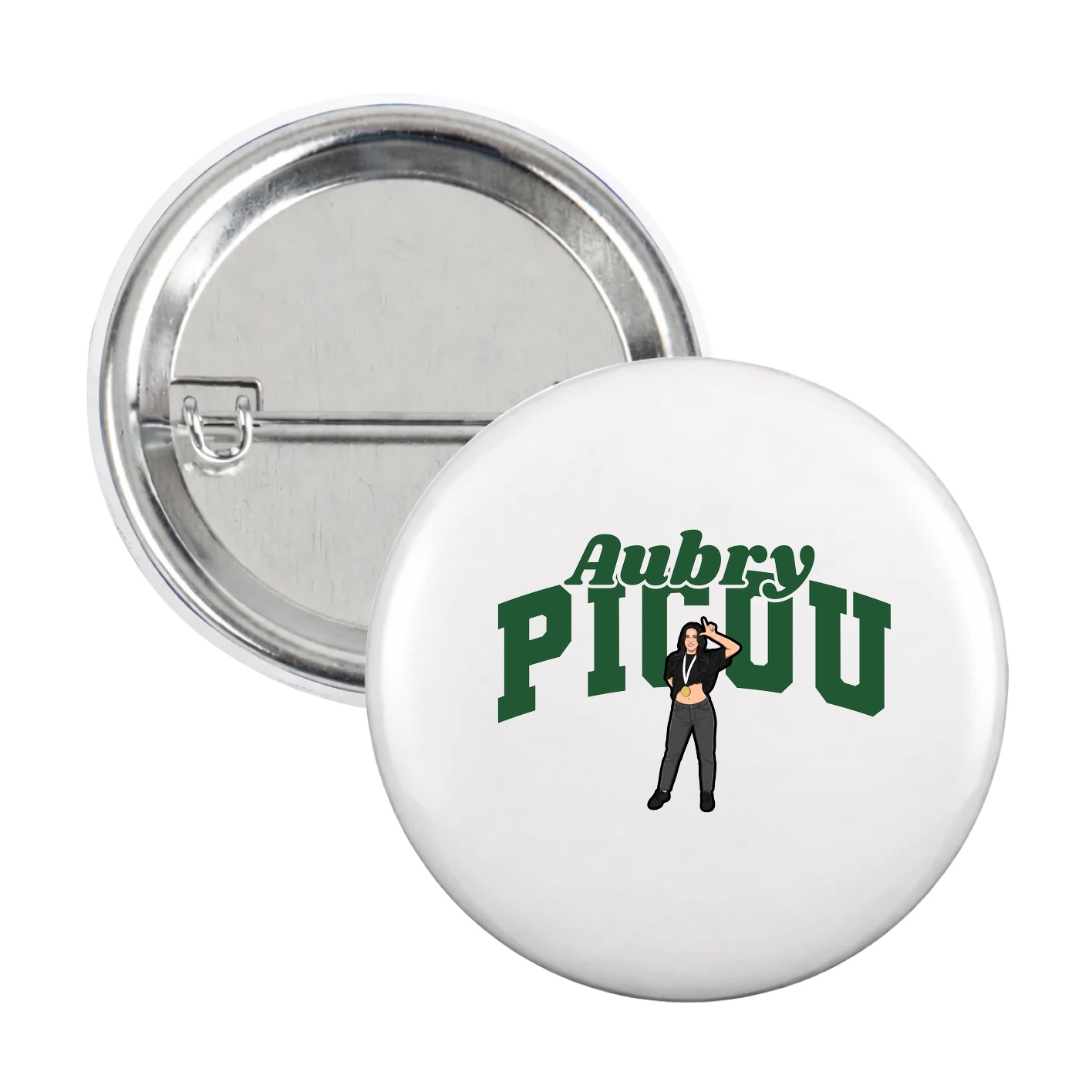Game Day Button — Signature Arch in White