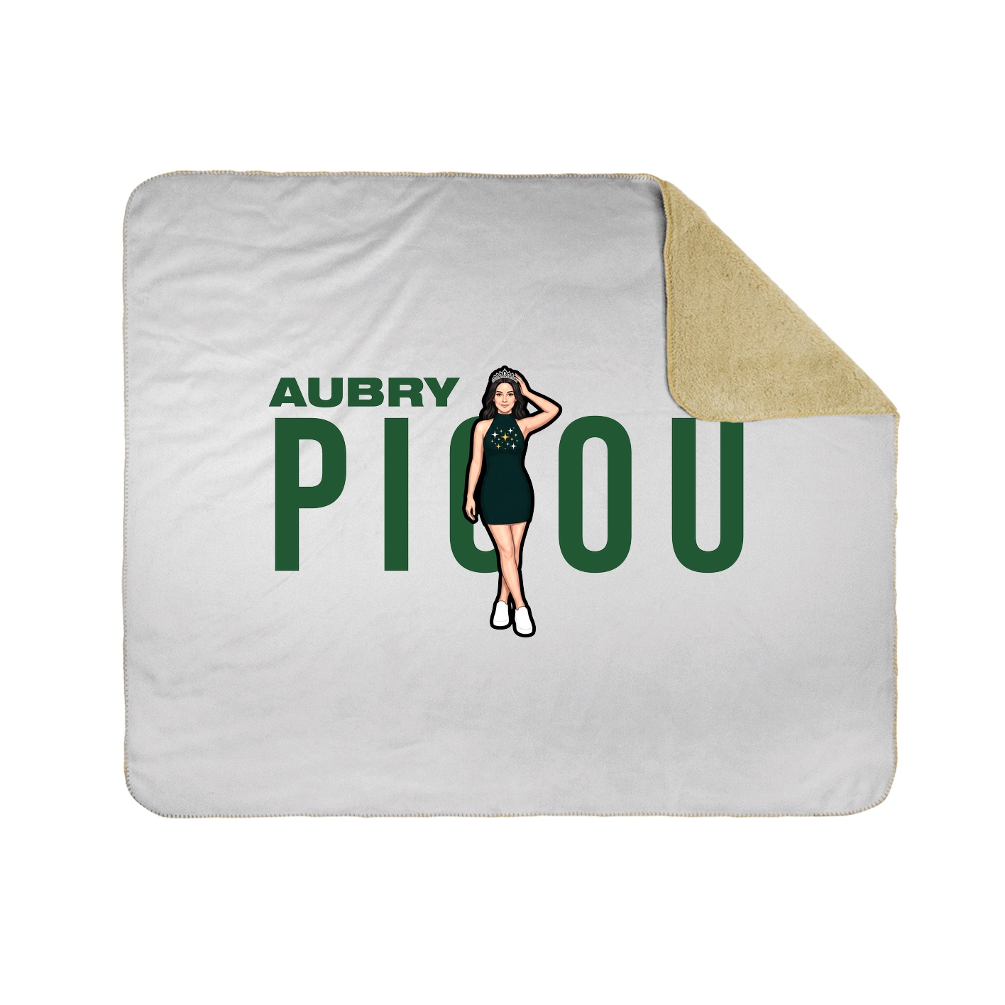 Throw Blanket — Player Name in White
