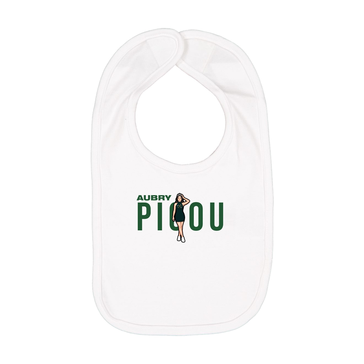 Infant Bib — Player Name in White