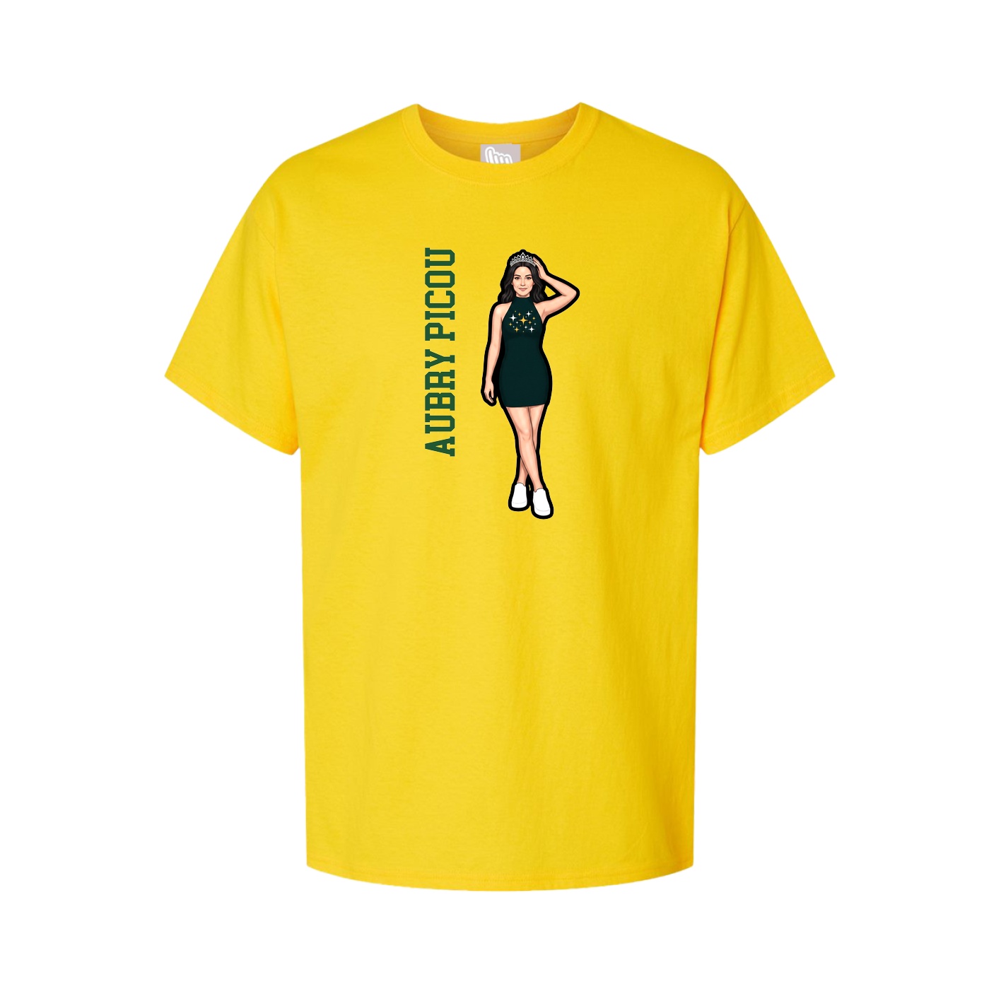 Tee — Name Vertical in Gold