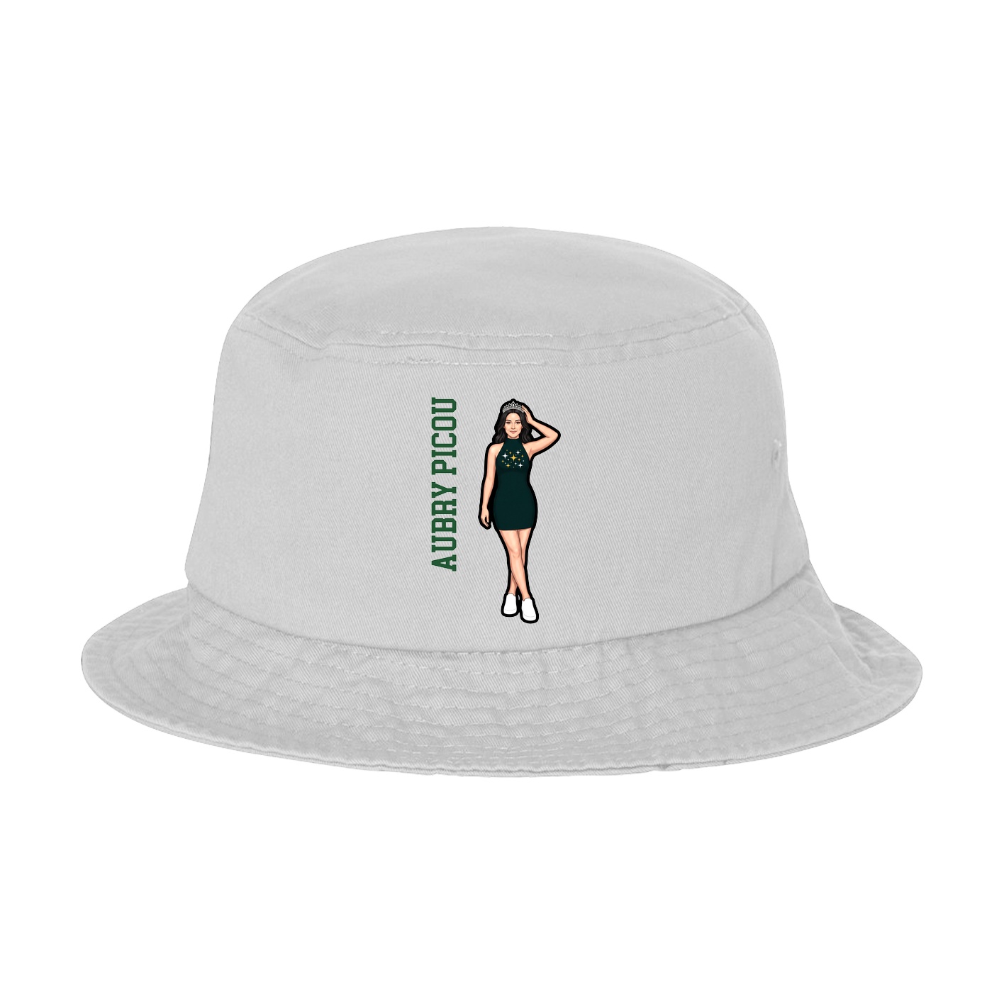 Bucket Cap — Name Vertical in White