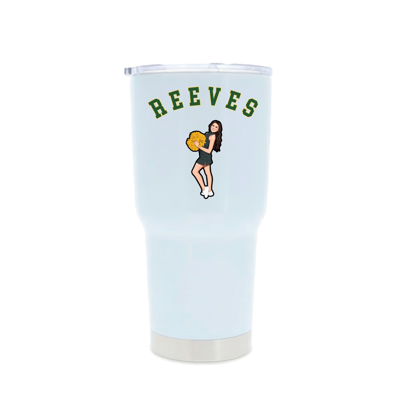 30oz Stainless Steel Tumbler — Shirsey Arch in White