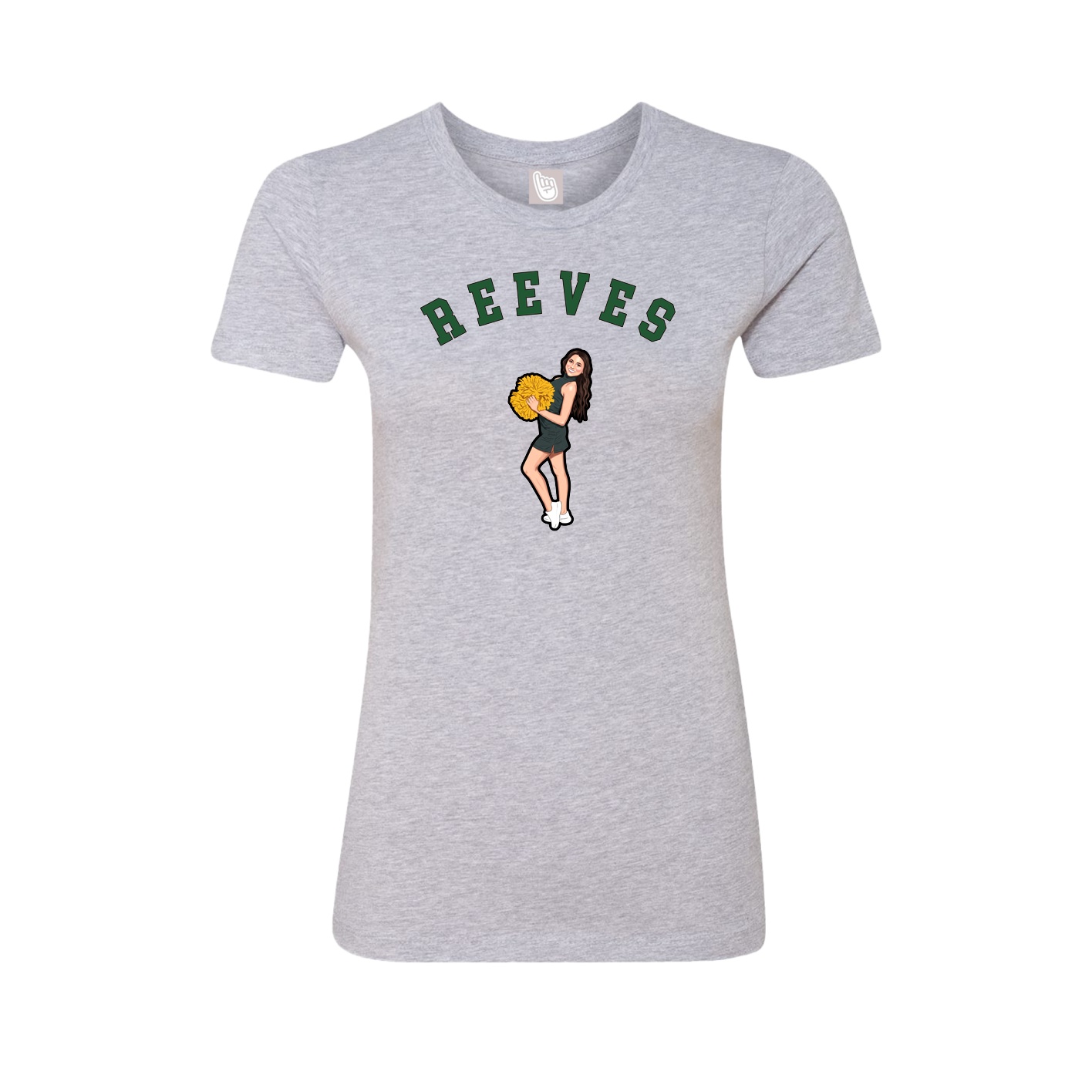 Fitted Women's Tee — Shirsey Arch in Grey