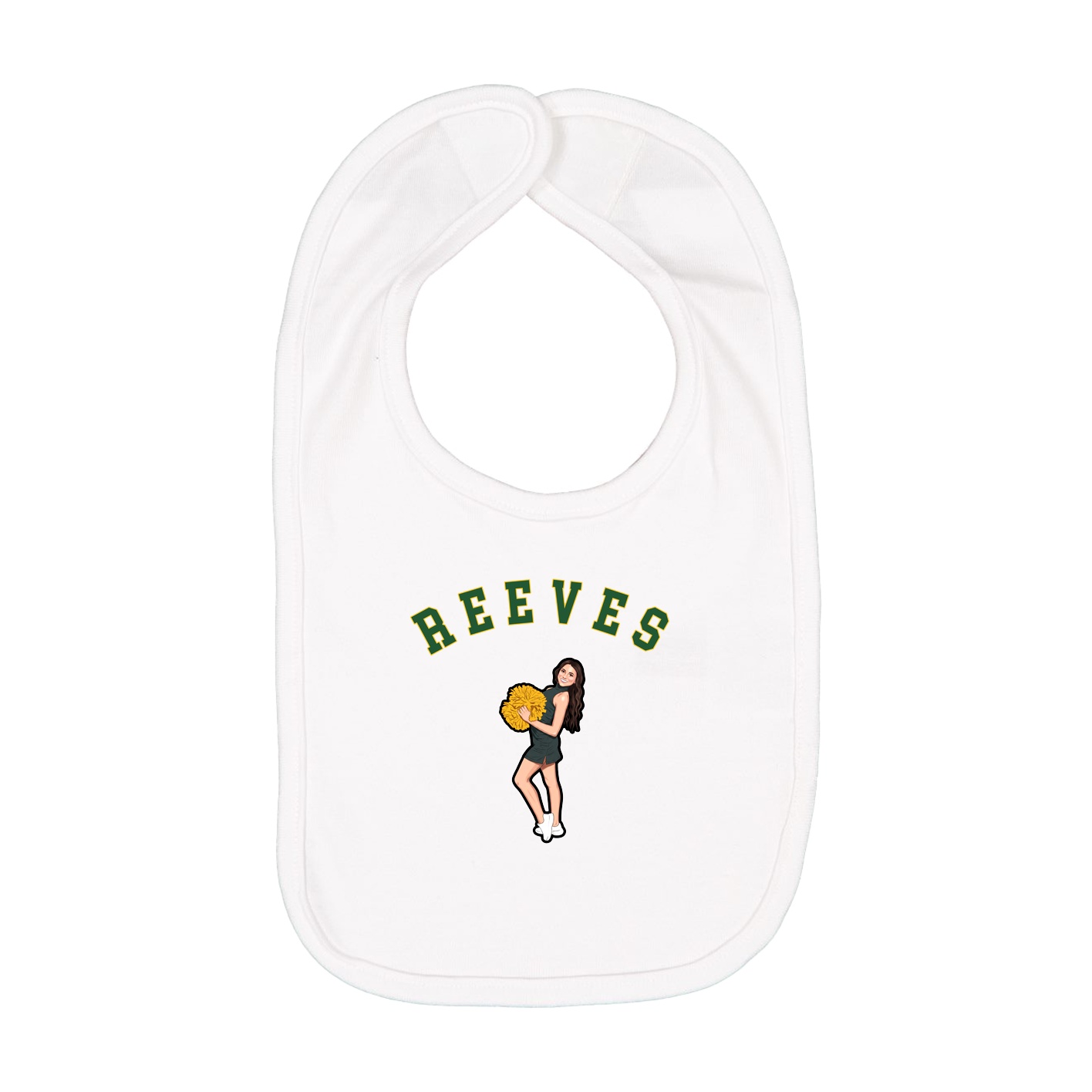 Infant Bib — Shirsey Arch in White