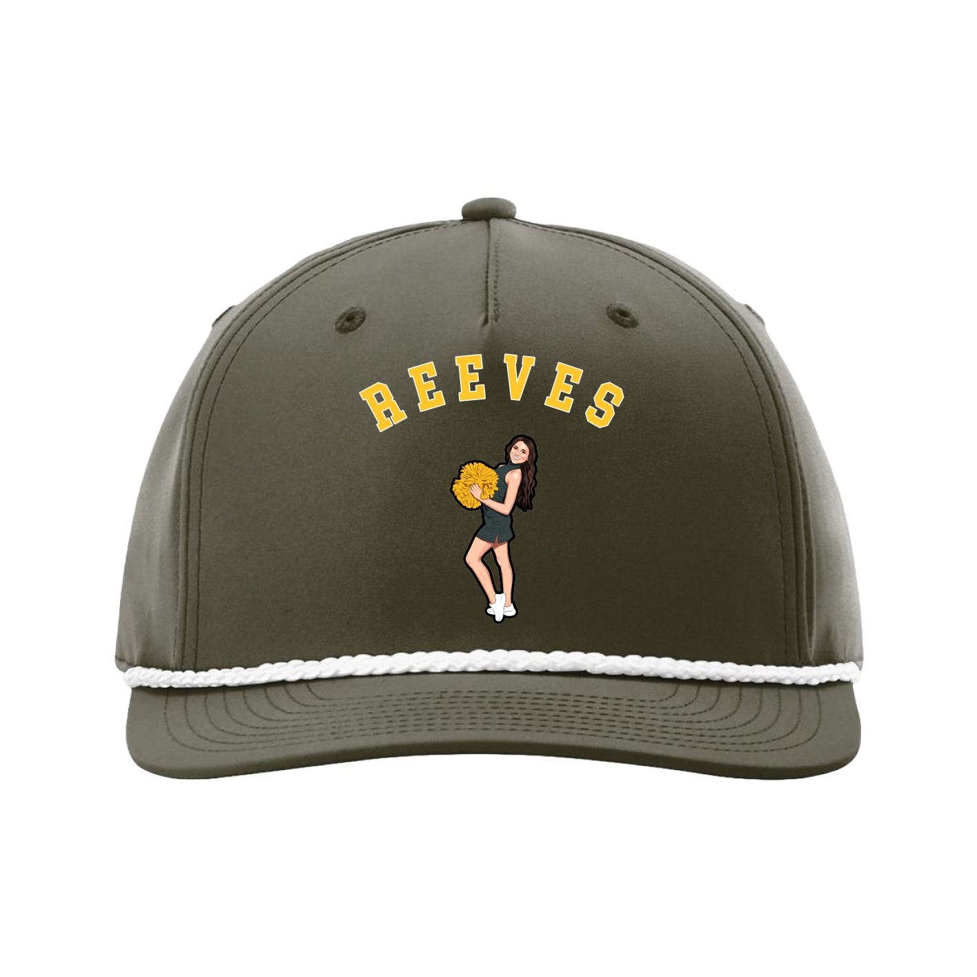 Five-Panel Classic Rope Cap — Shirsey Arch in Green
