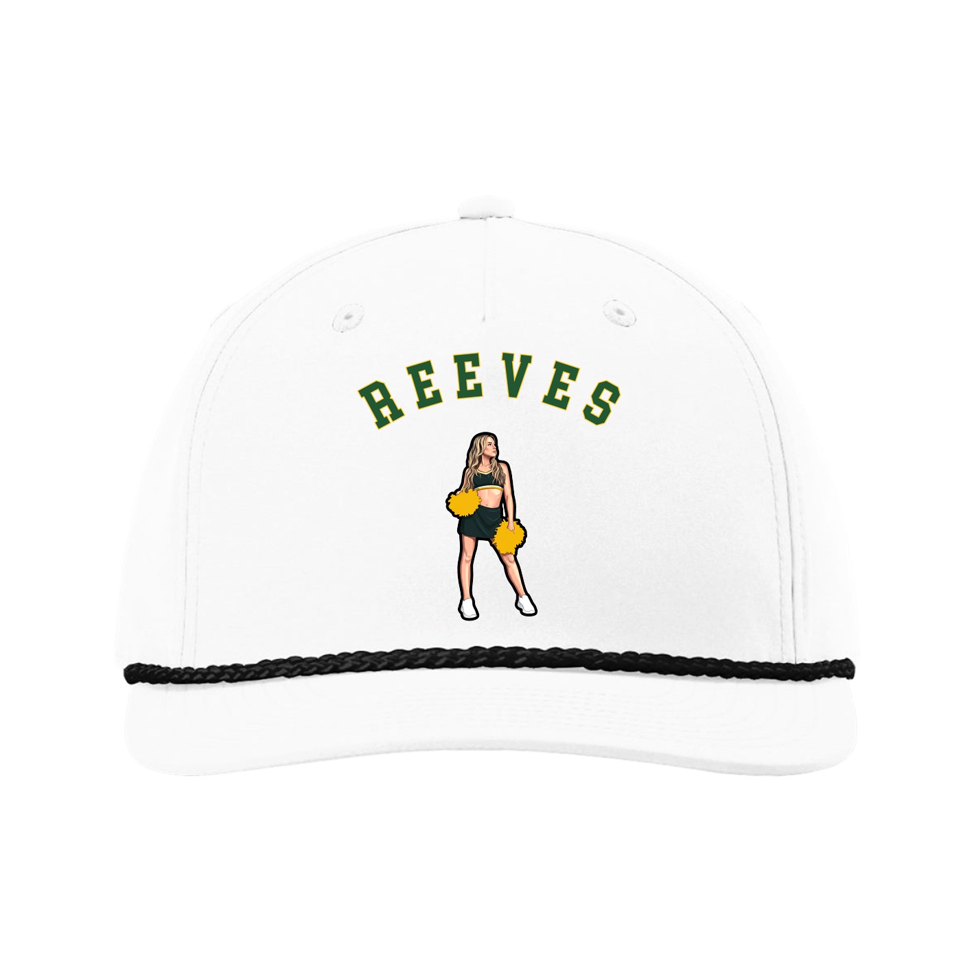 Five-Panel Classic Rope Cap — Shirsey Arch in White