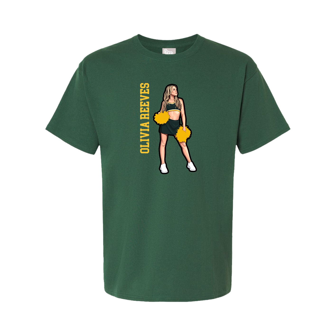 Tee — Name Vertical in Green