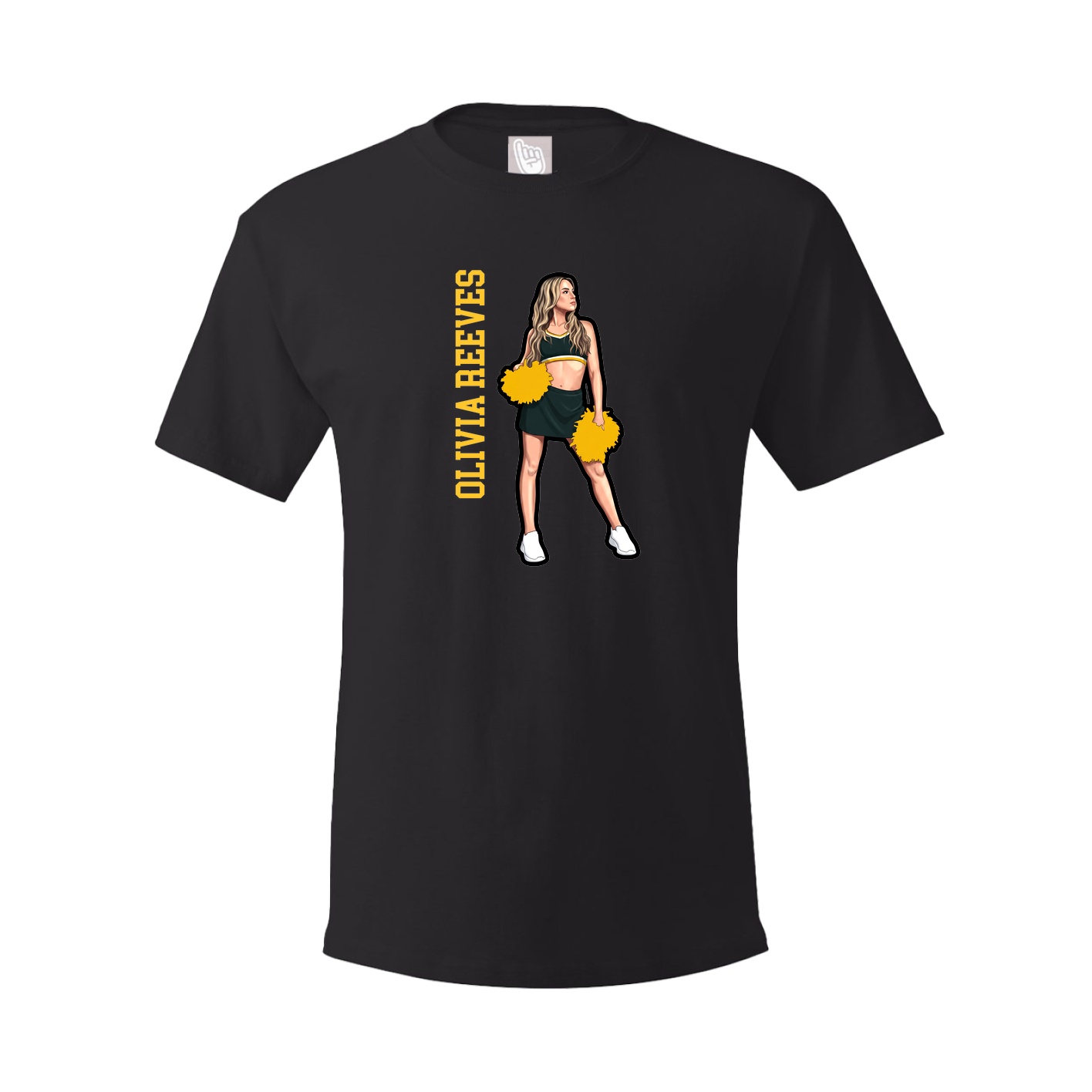 Youth Tee — Name Vertical in Black