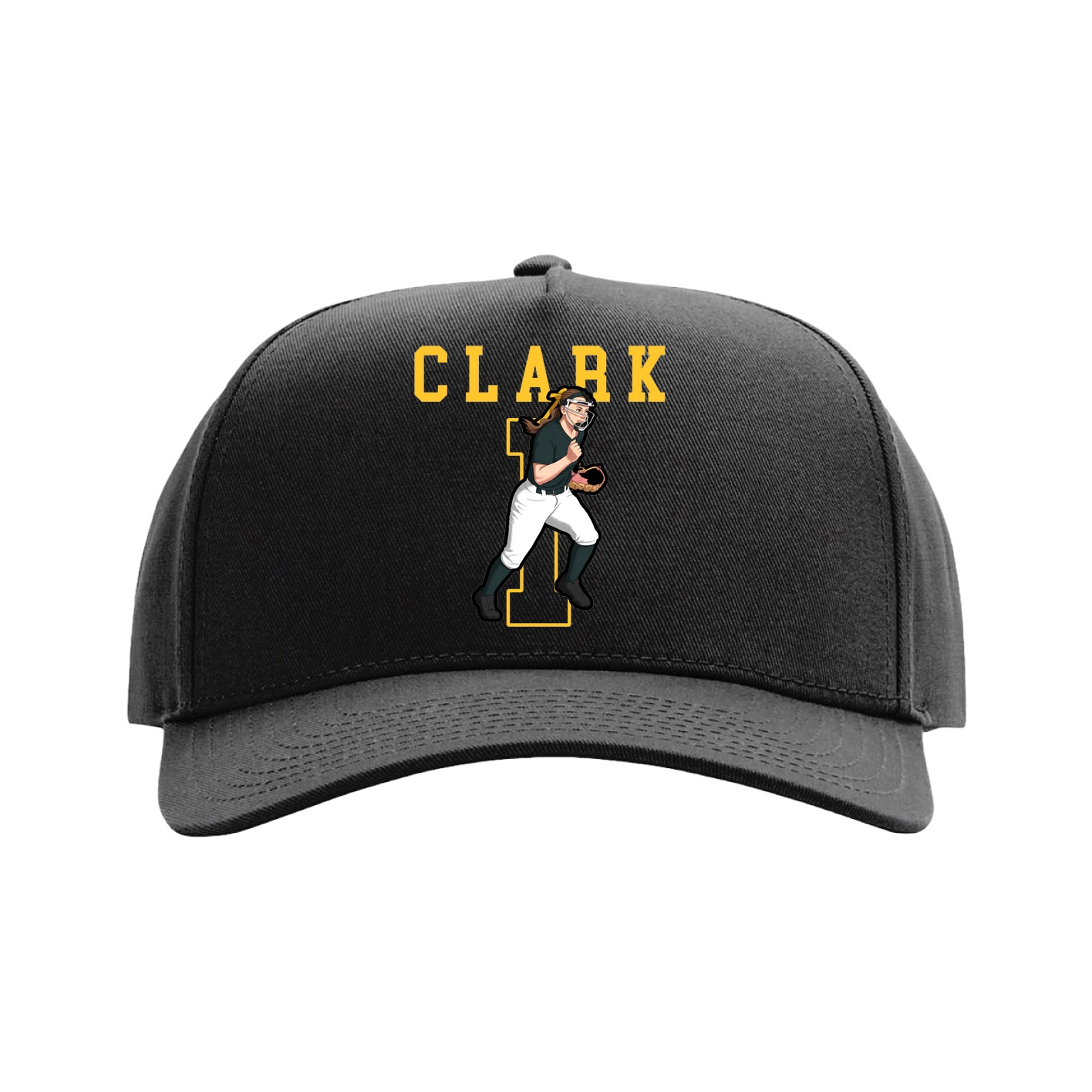Full Fabric Five-Panel Champ Cap — Shirsey in Black