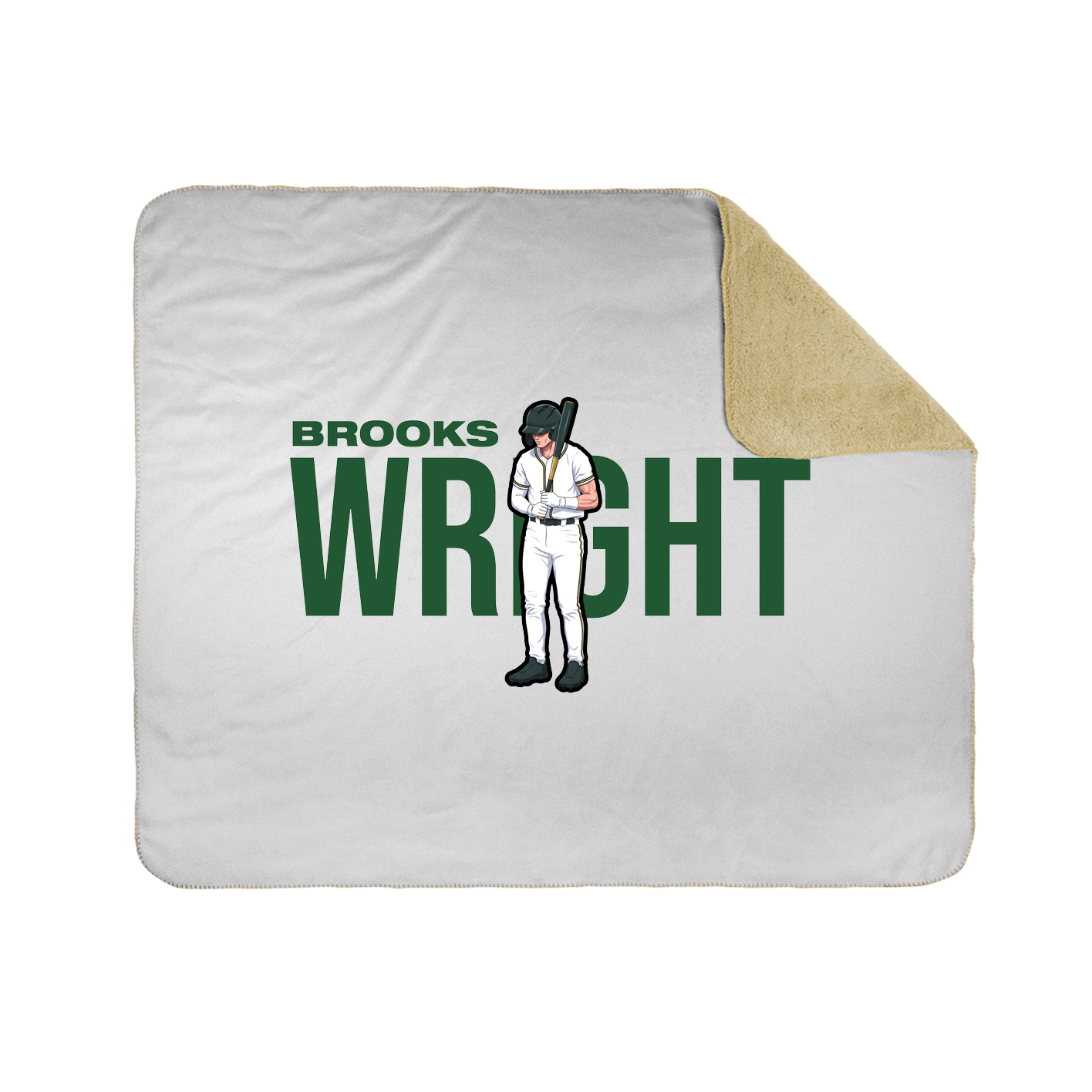 Throw Blanket — Player Name in White