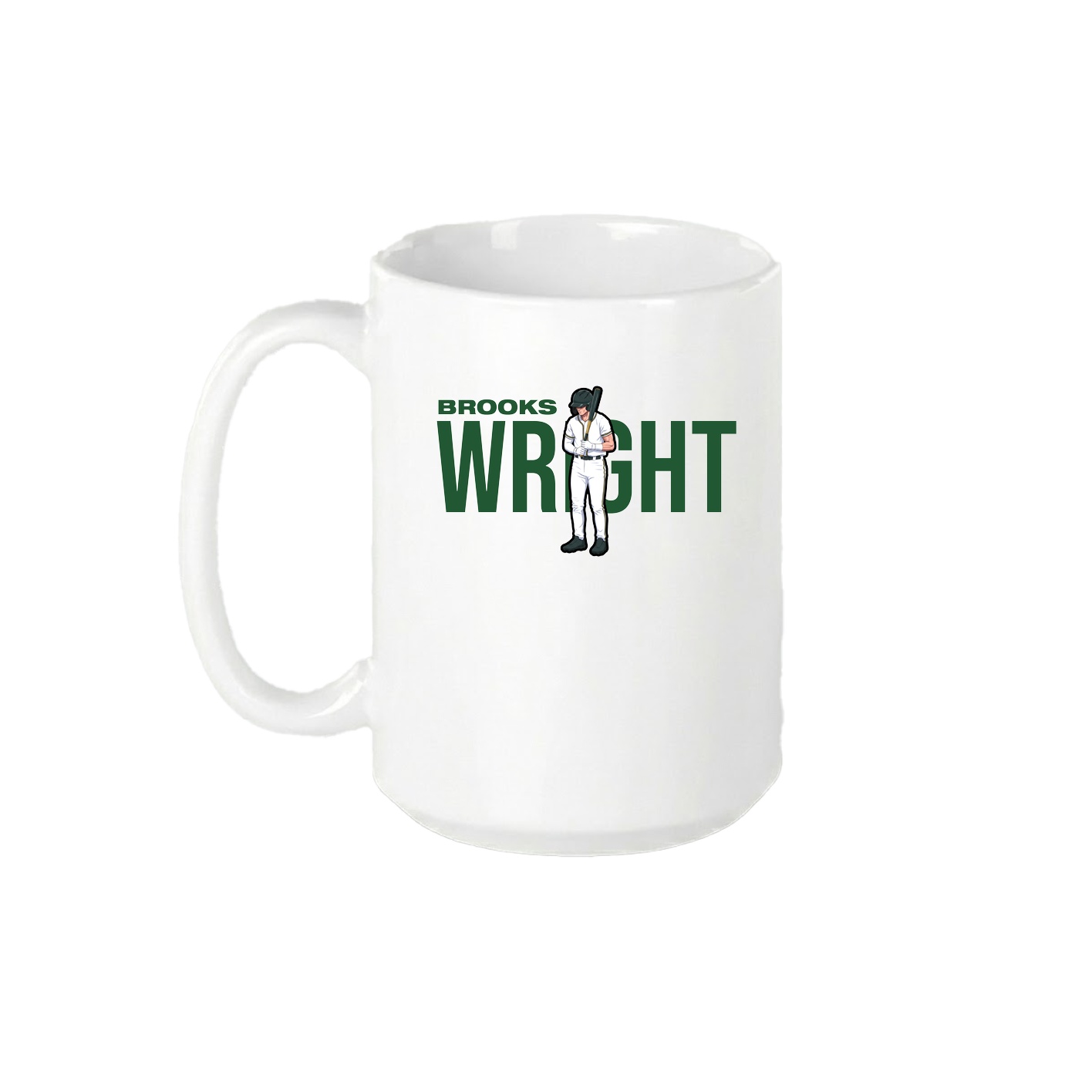 15oz Coffee Mug — Player Name in White