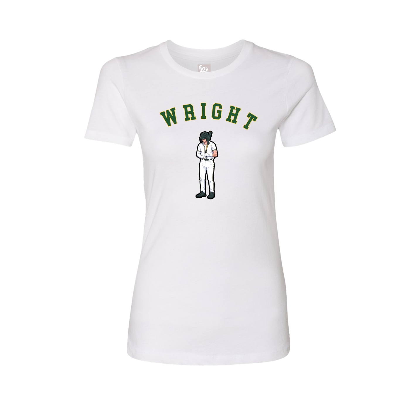 Fitted Women's Tee — Shirsey Arch in White