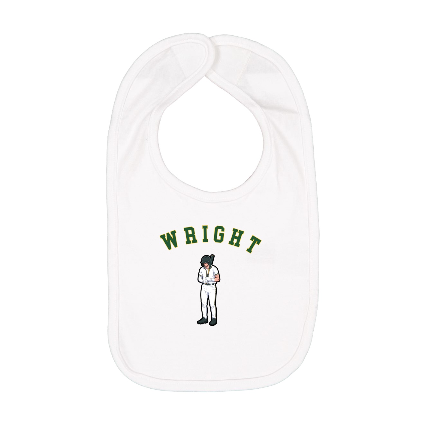 Infant Bib — Shirsey Arch in White