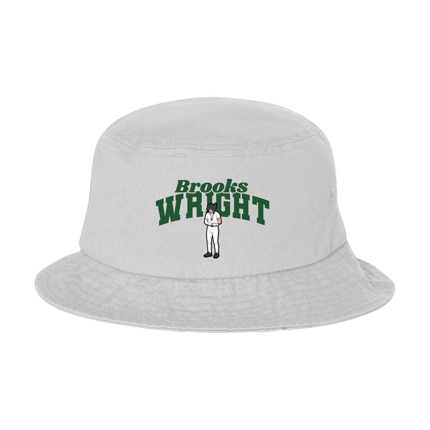 Bucket Cap — Signature Arch in White