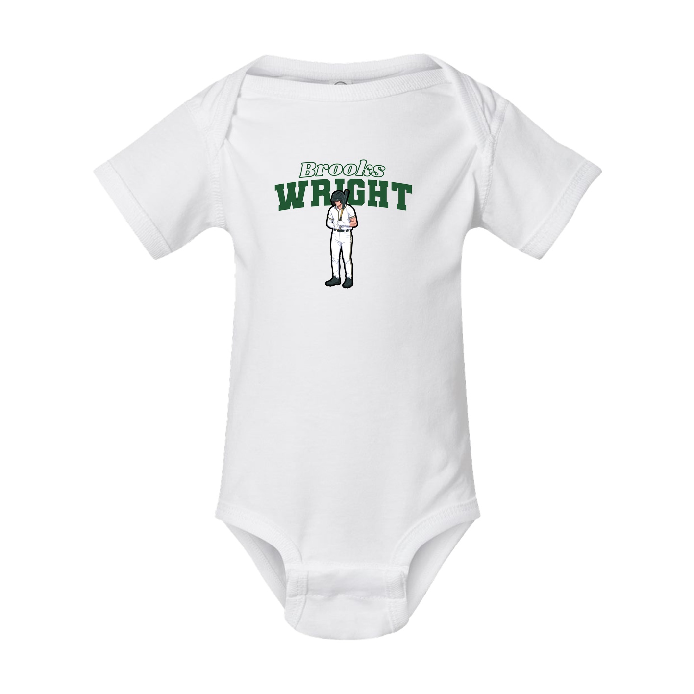 Baby Onesie — Name Arch in White