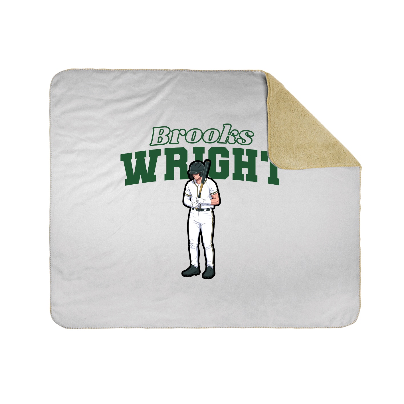Throw Blanket — Name Arch in White