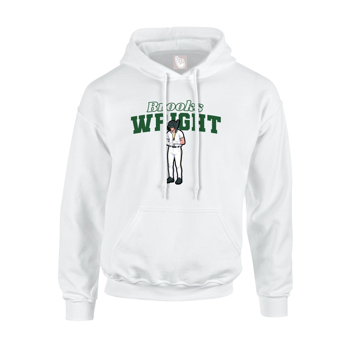 Hoodie — Name Arch in White