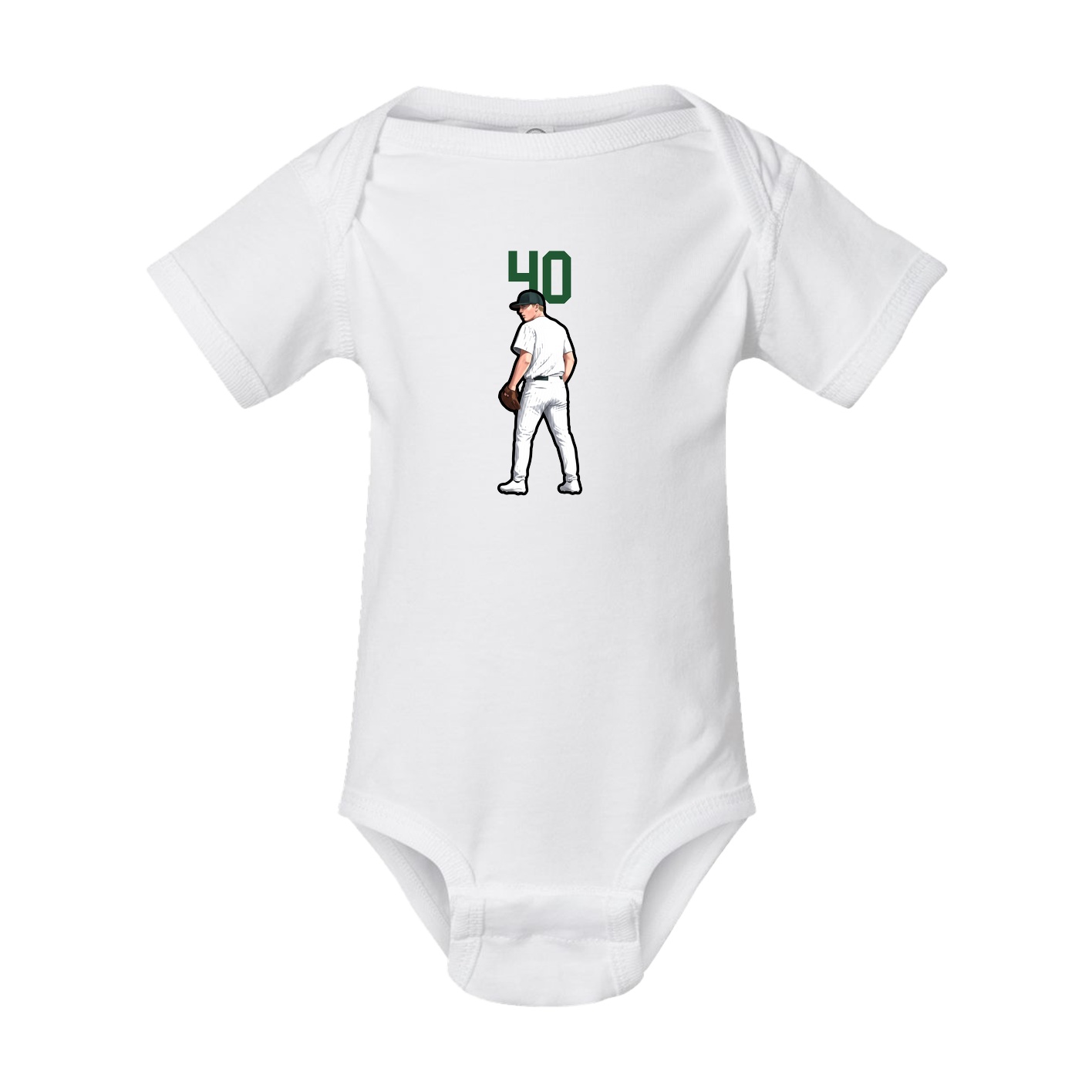 Baby Onesie — Number Top in White
