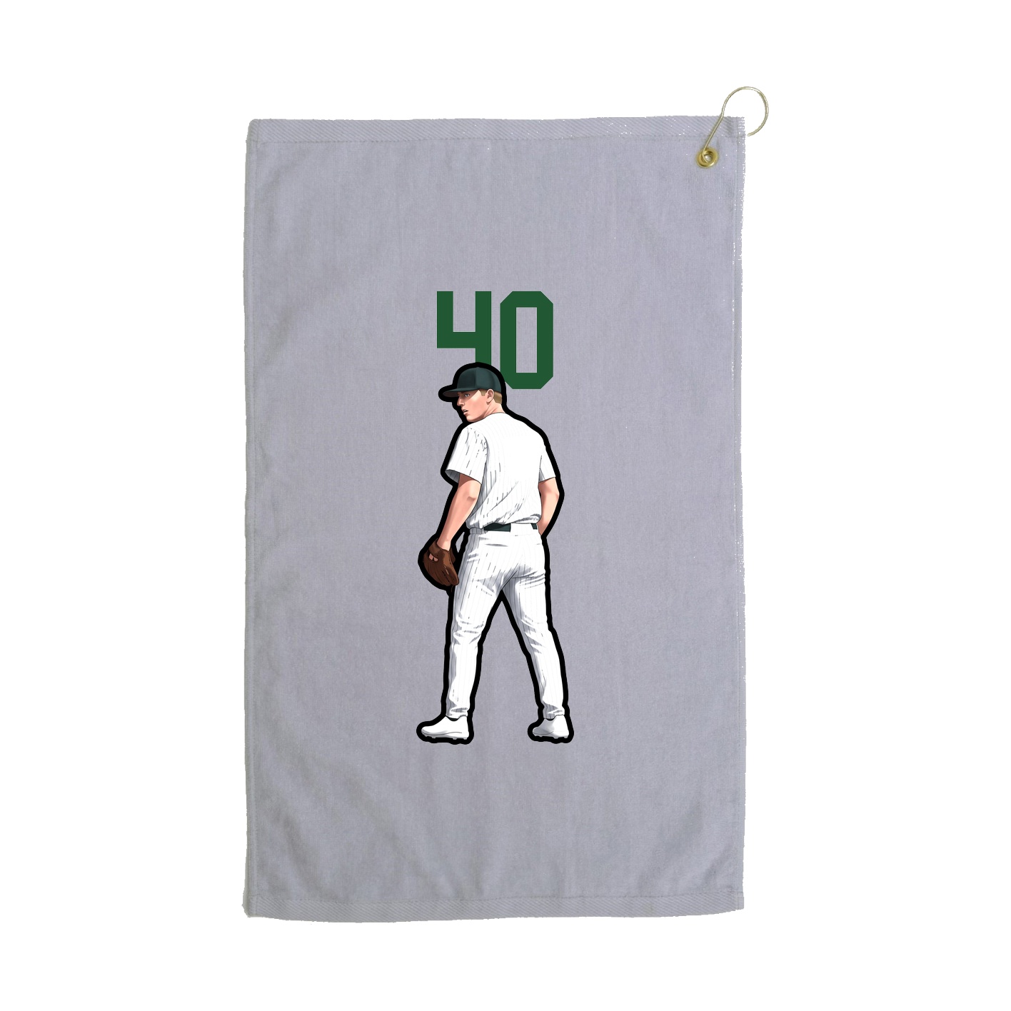 Golf Towel — Number Top in Grey